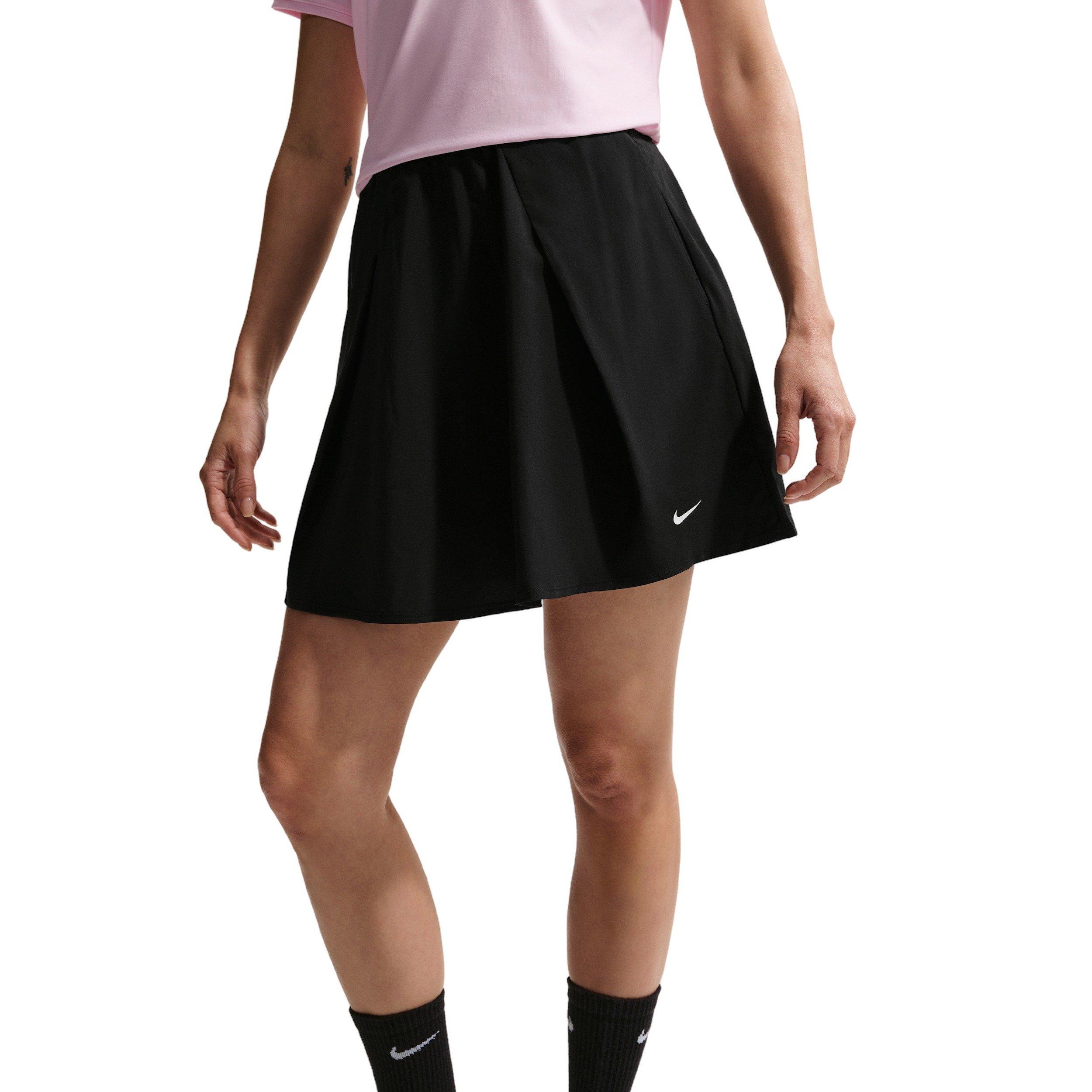 Nike Women's Golf Club Dri-FIT Flouncy Golf Skirt - BLACK/OFF-WHITE